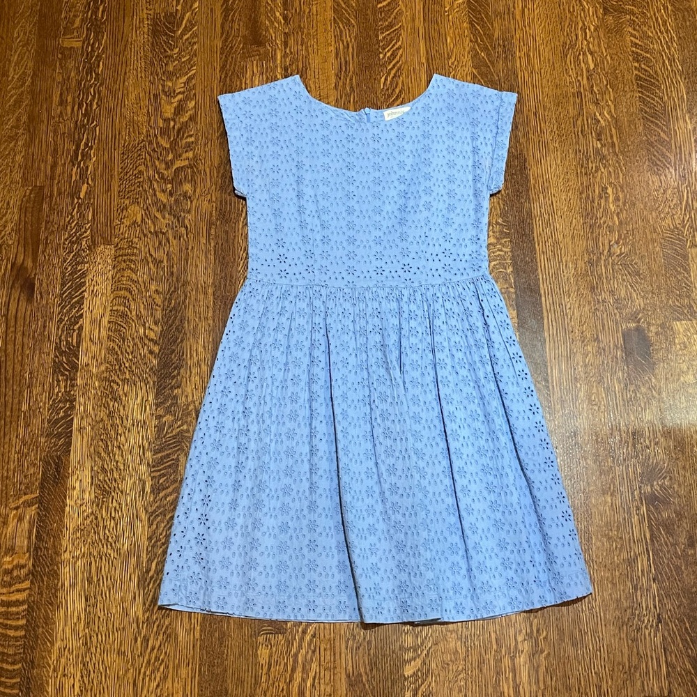Johnnie B (Boden) Periwinkle Blue Eyelet Girls Dress